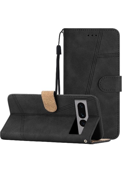 Google Piksel 7 Pro Için Flip Case Tam Koruma Cüzdan Pu Deri Kart (Yurt Dışından)