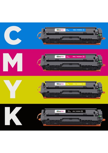 Color Laserjet Pro Mfp M454NW Muadil Toneri Hp Uyumlu - Çipli/ 415A Muadil Toner Set - Çipli fırsatları