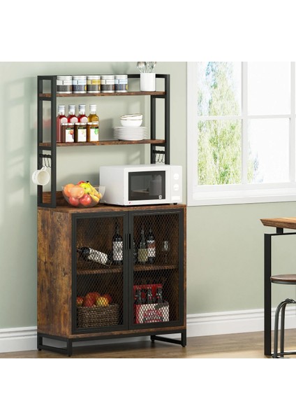 Tel Kapaklı Mutfak Banyo Düzenleyici Raf Kahve Köşesi Çok Amaçlı Raf