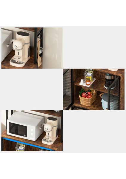 Tel Kapaklı Mutfak Banyo Düzenleyici Raf Kahve Köşesi Çok Amaçlı Raf