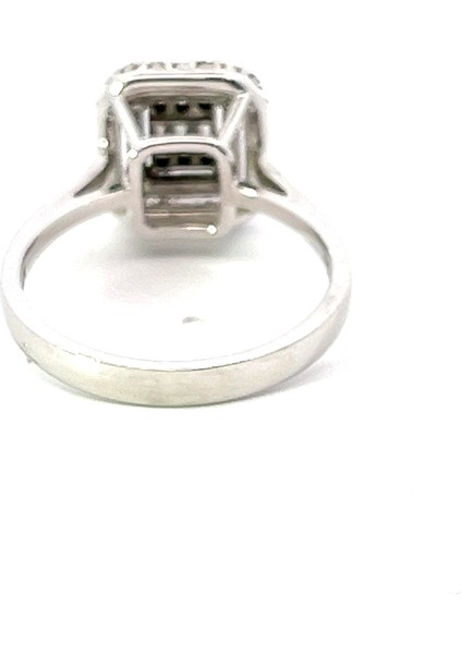 0,19 Ct 3,49 gr Baget Kesim Pırlanta Yüzük modelleri