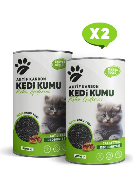 Kedi Kumu Koku Giderici Aktif Karbon 310 gr 2'li Paket