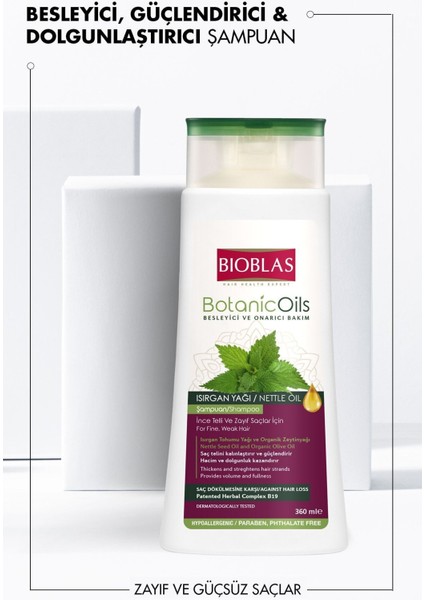 Botanic Oils Isırgan Yağlı Şampuan 360 ml fiyatları