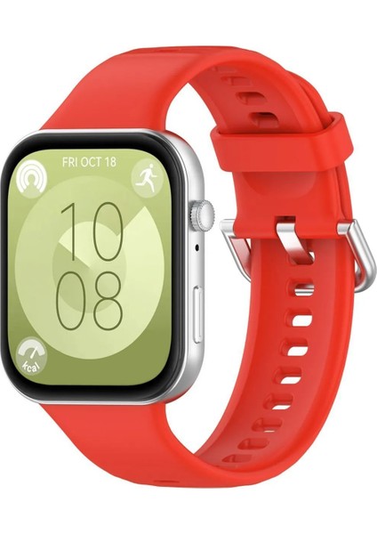 Huawei Watch Fit 3 / Fit 4 / Fit 4 PRO ile Uyumlu Kordon Jel Silikon Tokalı Kayış