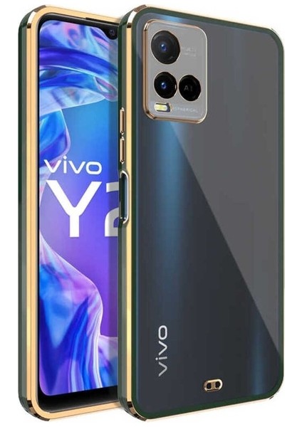 Vivo Y33S Uyumlu Kılıf Voit Clear Kapak, Yeşil