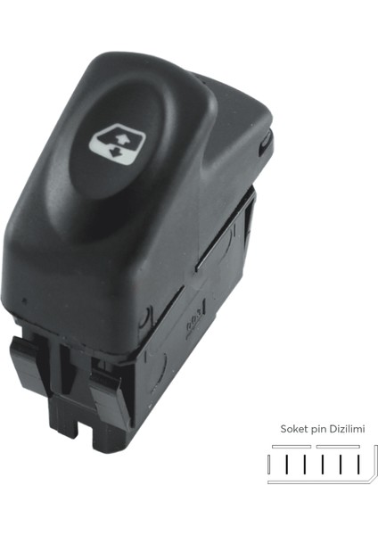Cam Acma Kapama Anahtari Renault Kangoo Megane 1 Clio (Pin 5)