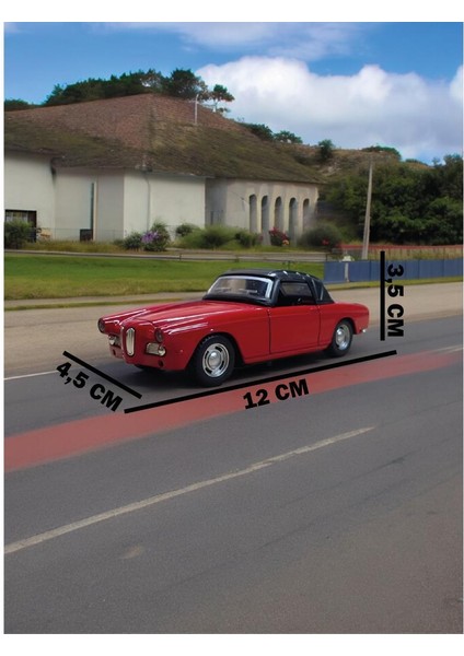 Nostaljik Metal Çek Bırak Araba Kırmızı Kapılar Açılır ( 1/36 Ölçek ) Mod:4 modelleri