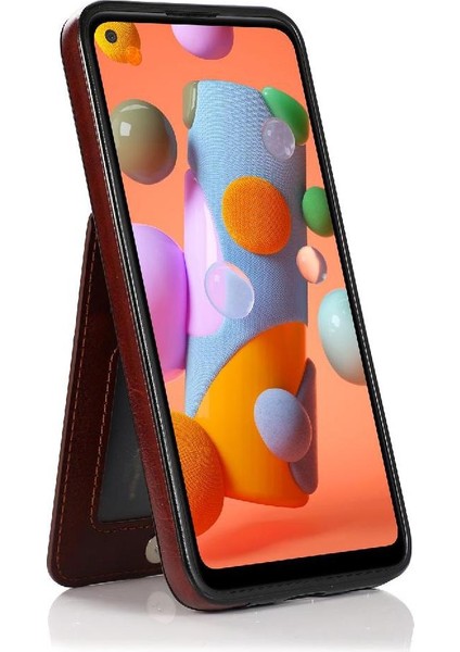 Kredi Premium Deri Manyetik ile Samsung Galaxy A11 ile Uyumlu (Yurt Dışından)