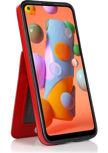 Kredi Premium Deri Manyetik ile Samsung Galaxy A11 ile Uyumlu (Yurt Dışından)