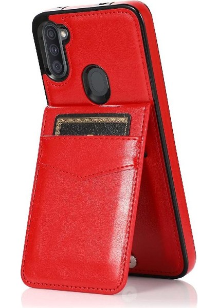 Kredi Premium Deri Manyetik ile Samsung Galaxy A11 ile Uyumlu (Yurt Dışından)