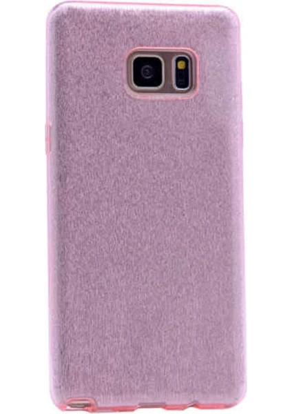 Enci Store Samsung Galaxy S6 Edge Uyumlu Kılıf Shining Silikon, Rose Gold