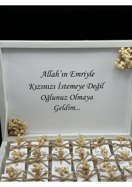 Mirabella Gift Kız Isteme Çikolatası Söz Nişan Nikah Kız Isteme 48 Adet Cipso Süslemeli Isteme Çikolatası