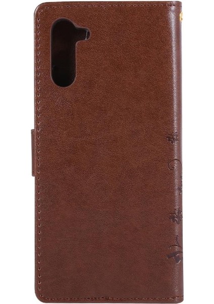 Samsung Galaxy Not 10 Için Pu Deri Bilek Kayışı Manyetik Kart Durumda (Yurt Dışından)