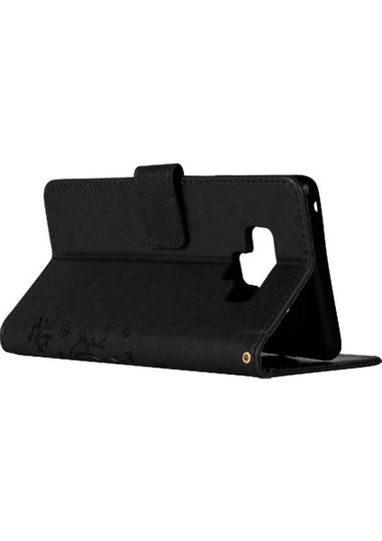 Samsung Galaxy Not 9 Bilek Kayışı Için Filp Durumda Kart Tutucu Kickstand Pu (Yurt Dışından)