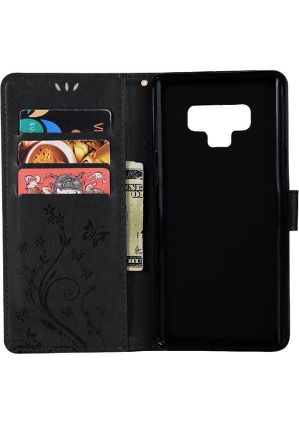 Samsung Galaxy Not 9 Bilek Kayışı Için Filp Durumda Kart Tutucu Kickstand Pu (Yurt Dışından)