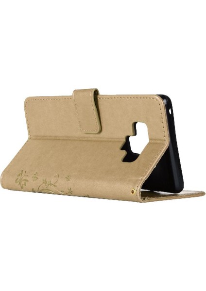 Samsung Galaxy Not 9 Bilek Kayışı Için Filp Durumda Kart Tutucu Kickstand Pu (Yurt Dışından)
