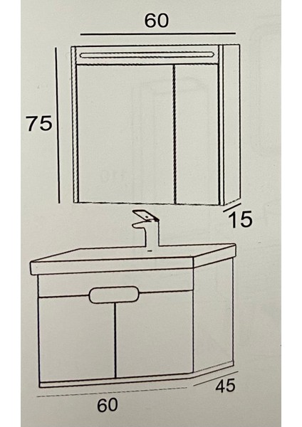 Troy 60 cm Beyaz Hazar Banyo Dolabı fiyatları