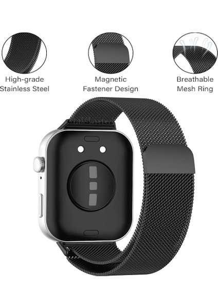Huawei Watch Fit 3 Uyumlu Metal Hasır Magnetik Mıknatıslı Kordon Örgü Kayış Milano Manyetik Strap fiyatları