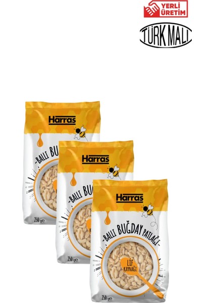 Ballı Buğday Patlağı Harras 250 gr x 3 Lü