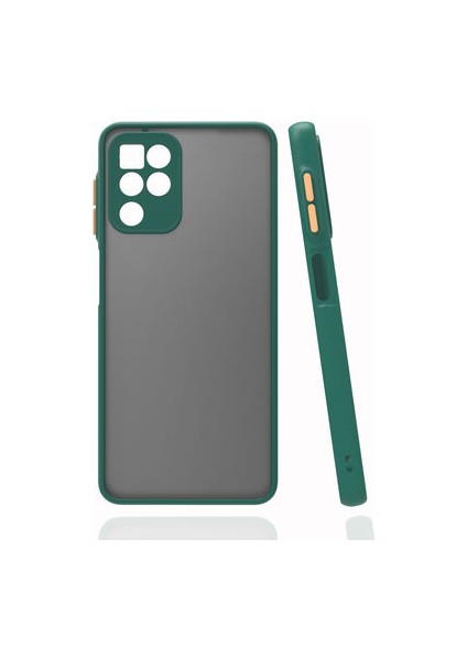 Samsung Galaxy M32 Kenarları Renkli Arkası Buğulu Şık Hux Silikon Kılıf
