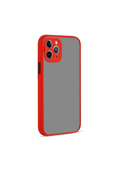 iPhone 11 Pro Kenarları Renkli Arkası Buğulu Şık Hux Silikon Kılıf