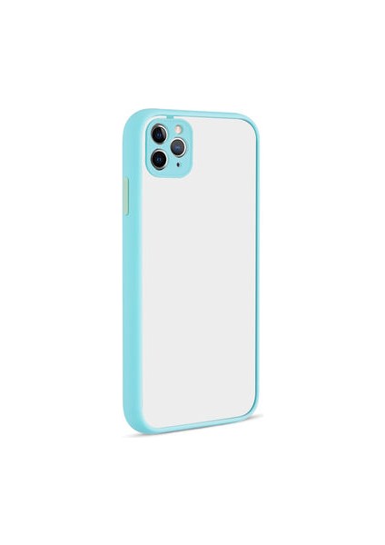 iPhone 11 Pro Max Kenarları Renkli Arkası Buğulu Şık Hux Silikon Kılıf