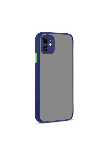 iPhone 12 Mini Kenarları Renkli Arkası Buğulu Şık Hux Silikon Kılıf