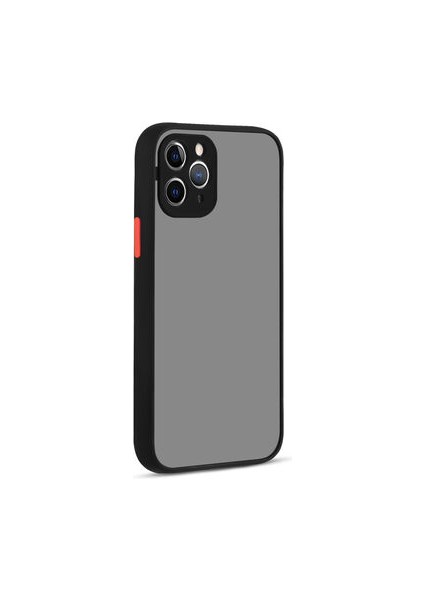 iPhone 12 Pro Max Kenarları Renkli Arkası Buğulu Şık Hux Silikon Kılıf