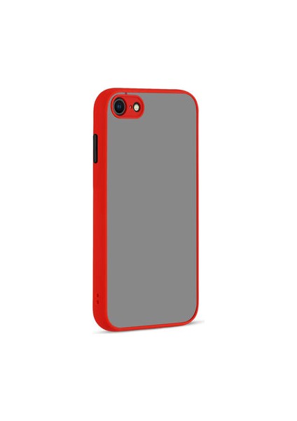 iPhone 8 Kenarları Renkli Arkası Buğulu Şık Hux Silikon Kılıf