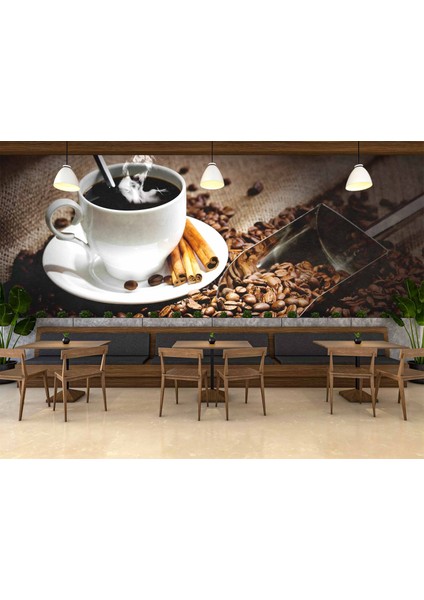 Fincan ve Kahve Çekirdeği Temalı Cafe modelleri