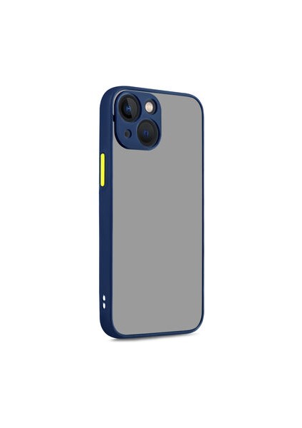 iPhone 13 Mini Kenarları Renkli Arkası Buğulu Şık Hux Silikon Kılıf