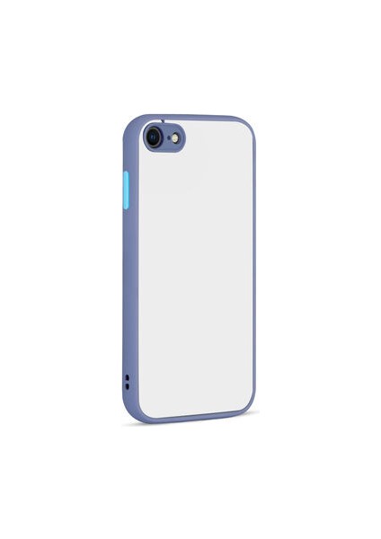 iPhone 7 Kenarları Renkli Arkası Buğulu Şık Hux Silikon Kılıf