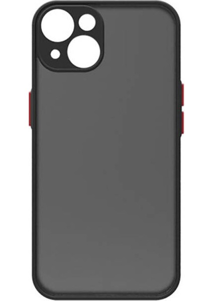 iPhone 15 Kenarları Renkli Arkası Buğulu Şık Hux Silikon Kılıf