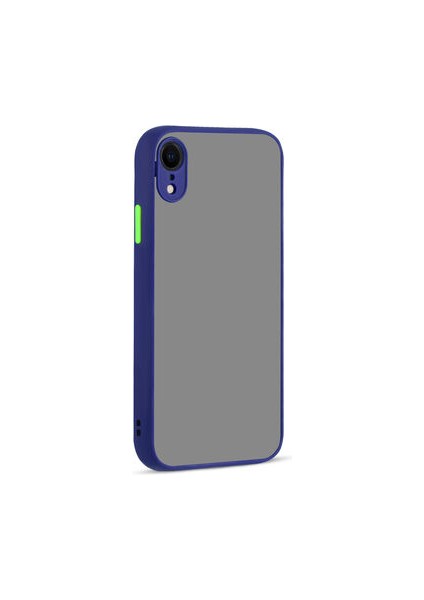 iPhone Xr Kenarları Renkli Arkası Buğulu Şık Hux Silikon Kılıf