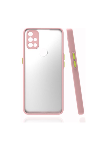 One Plus Nord N10 5g Kenarları Renkli Arkası Buğulu Şık Hux Silikon Kılıf