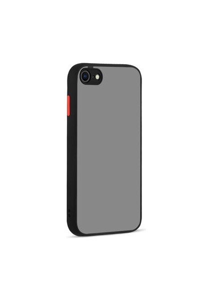 iPhone Se 2022 Kenarları Renkli Arkası Buğulu Şık Hux Silikon Kılıf