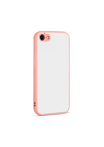 iPhone Se 2022 Kenarları Renkli Arkası Buğulu Şık Hux Silikon Kılıf