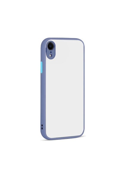 iPhone Xr Kenarları Renkli Arkası Buğulu Şık Hux Silikon Kılıf