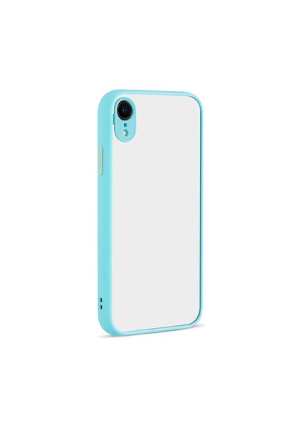 iPhone Xr Kenarları Renkli Arkası Buğulu Şık Hux Silikon Kılıf