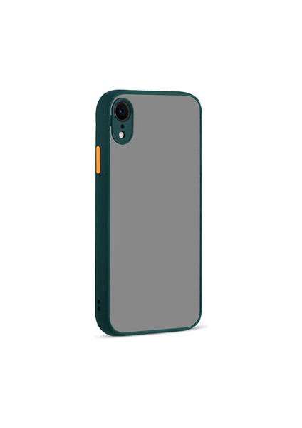 iPhone Xr Kenarları Renkli Arkası Buğulu Şık Hux Silikon Kılıf