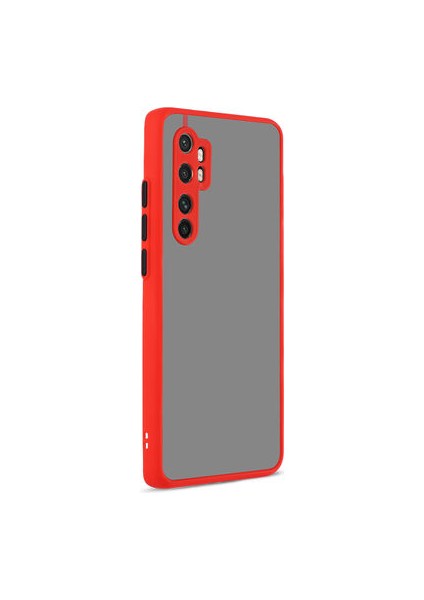 Xiaomi Mi Note 10 Lite Kenarları Renkli Arkası Buğulu Şık Hux Silikon Kılıf