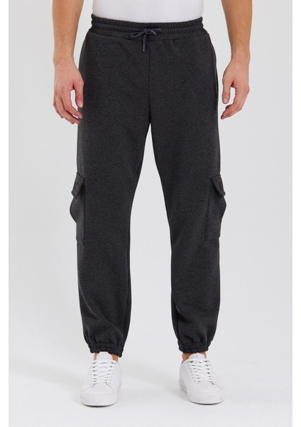 Erkek 3 Iplik Jogger Eşofman Altı Antrasit