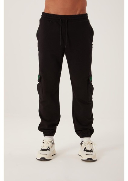 Erkek 3 Iplik Jogger Eşofman Altı Siyah