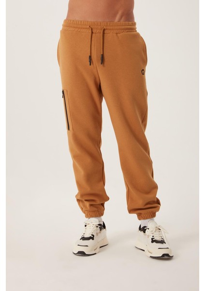 Erkek Fermuar Detaylı Eşofman Altı Kahverengi fiyatları