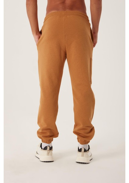 Erkek Fermuar Detaylı Eşofman Altı Kahverengi indirimleri