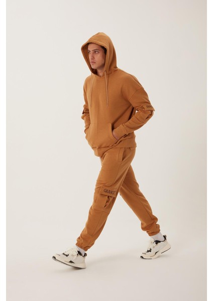 Erkek 3 Iplik Jogger Eşofman Altı Kahverengi modelleri