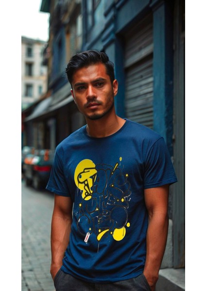 Erkek Baskılı T-Shirt Erkek Tişört