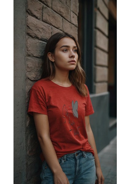 Kadın Baskılı T-Shirt Kadın Tişört modelleri
