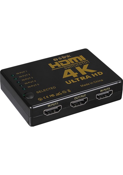 SL-HSW75 HDMI 5in1 Otomatik 5li Metal Switch