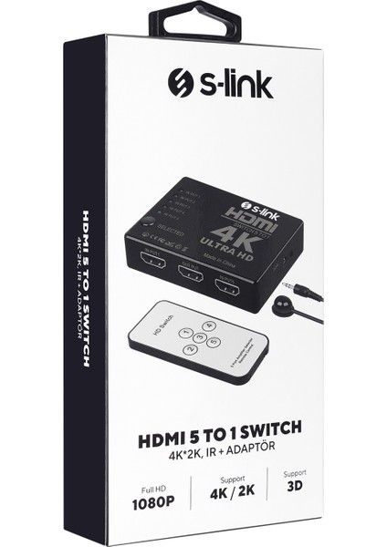 SL-HSW75 HDMI 5in1 Otomatik 5li Metal Switch